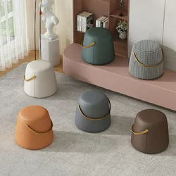 Technology Cloth Sofa Side Stool Portable Stools Living Room Tea Table Stools Makeup Stool for Shoes Changing Low Ottomans Pouf