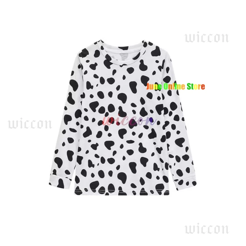 Dog Print Cosplay Tshirt Costume Long Sleeve Short Sleeve Christmas T-shirt Soft Home Suit Night Oversize Graffiti Printing Suit