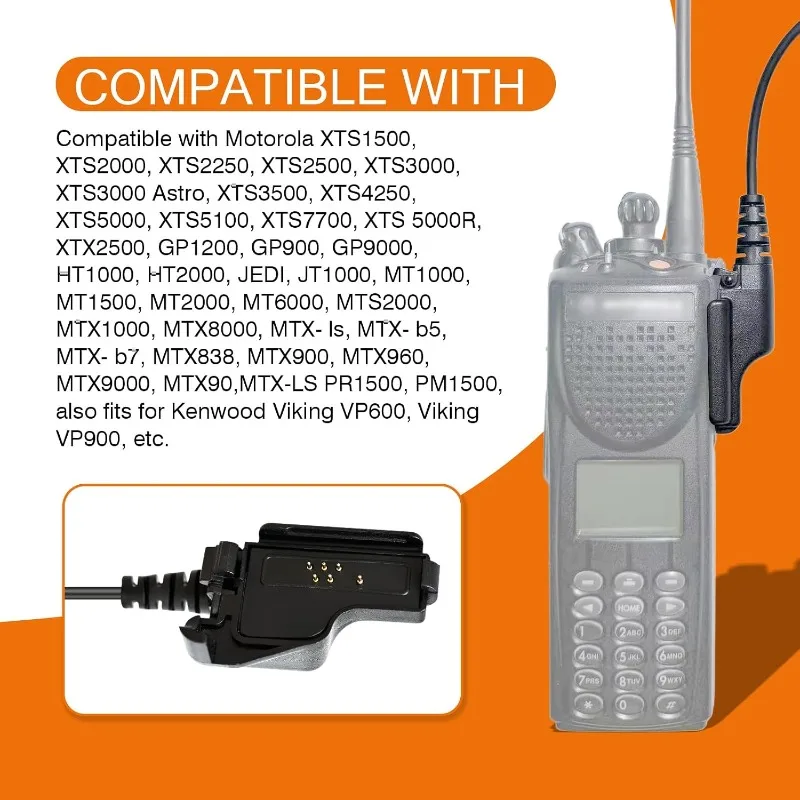 IP65 Waterproof Shoulder Mic for Motorola XTS1500 XTS2500 XTS3000 XTS3500 XTS5000 XTS5000r JT1000 HT1000 Two Way Radio