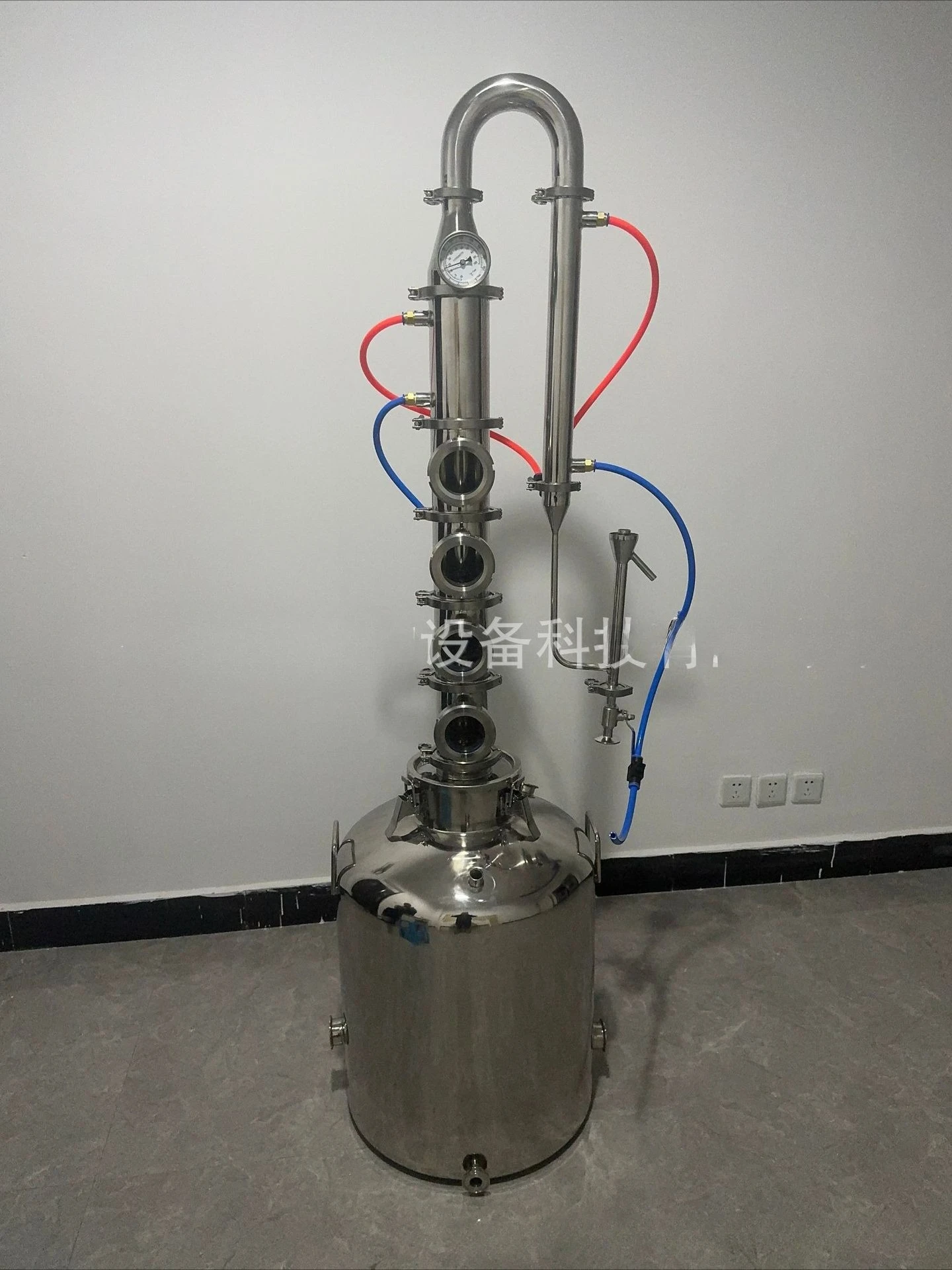 Stainless steel tee column, brewing distillation purification brewing distillation components, wine steam expansion components