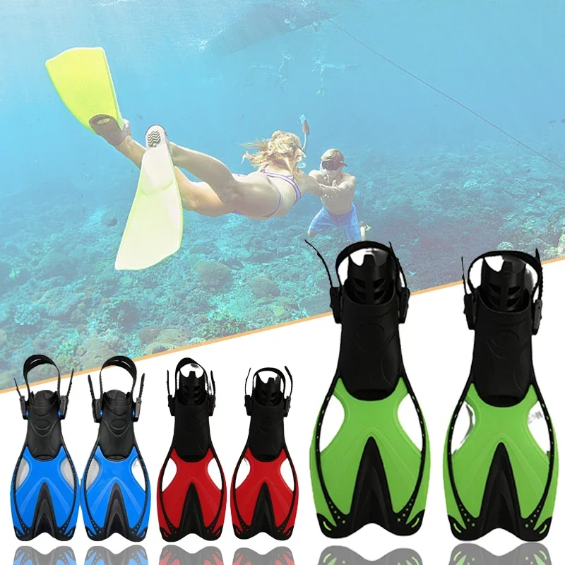 Universal Children's Frog Shoes Silicone Adjustable Short Diving Assist Fins Children's Lightweight Diving Training Equipment