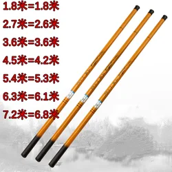 1.8/2.7/3.6/4.5/5.4/6.3/7.2M Carp Rod High Carbon Imitation Bamboo Taiwan Fishing Rod Handfeel Ultra Light Hard Fishing Rod