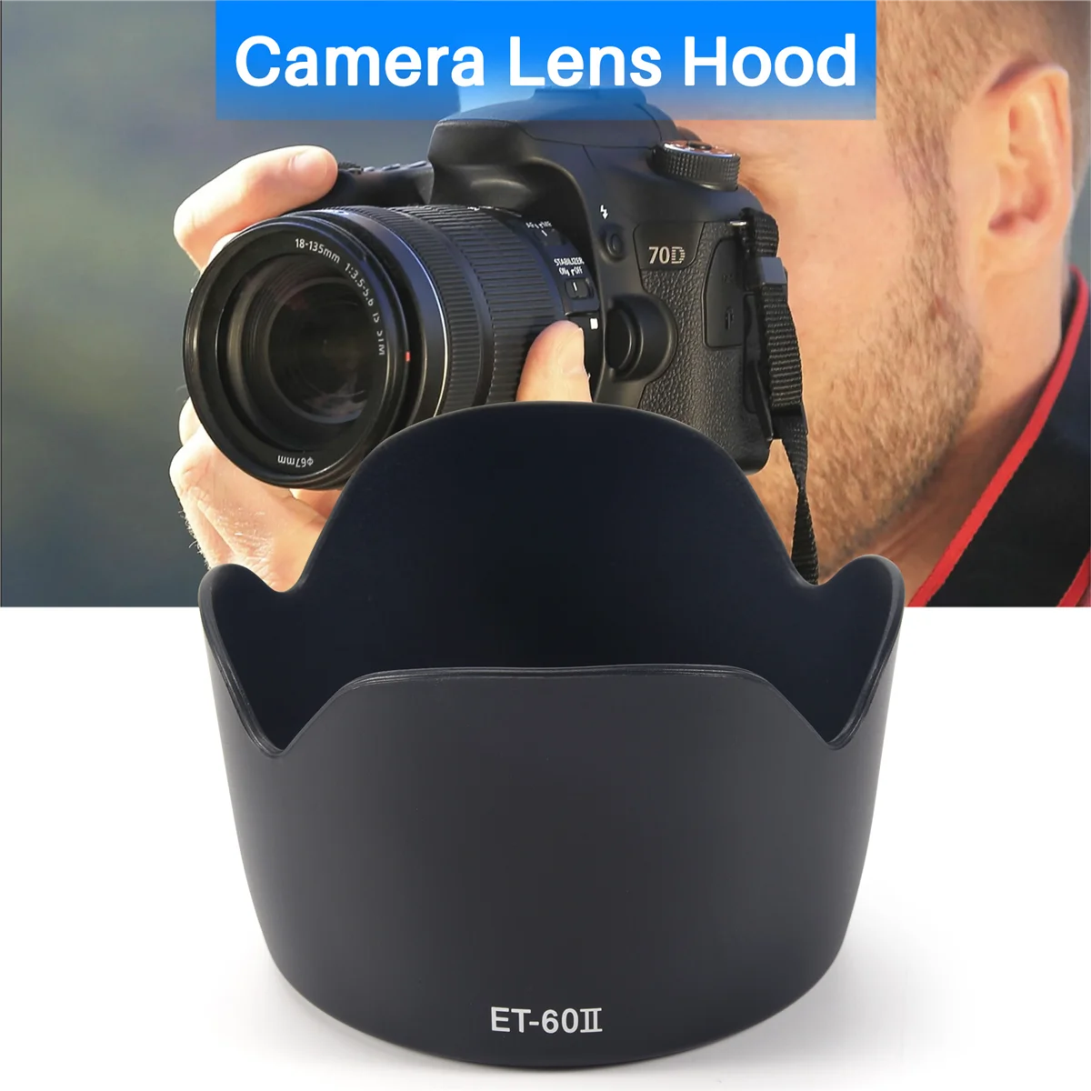 ET-60II Flower Lens Hood for Canon EF 75-300MM F/4-5.6