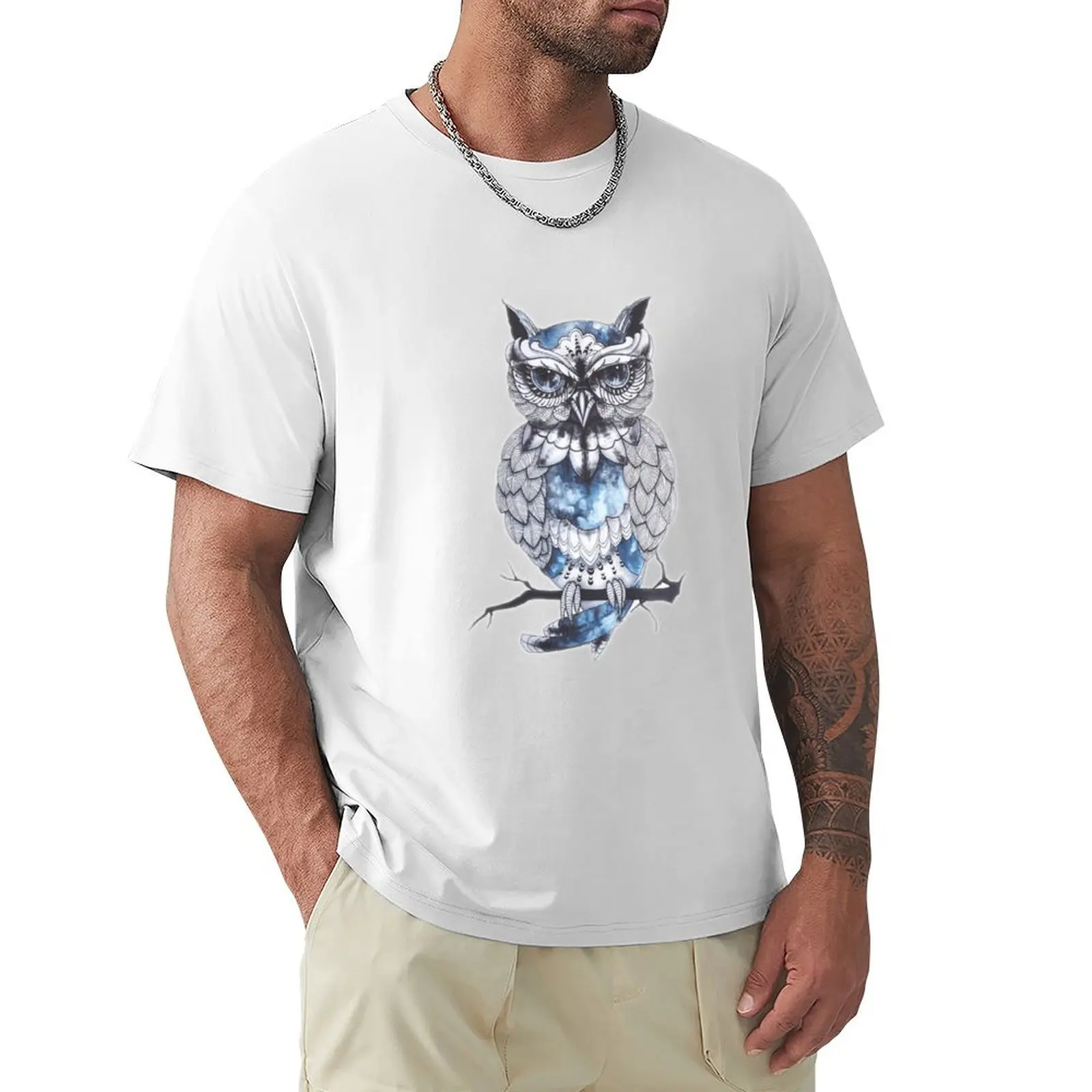 

Graphic owl T-shirt summer top anime clothes boys whites graphics t shirts for men cotton