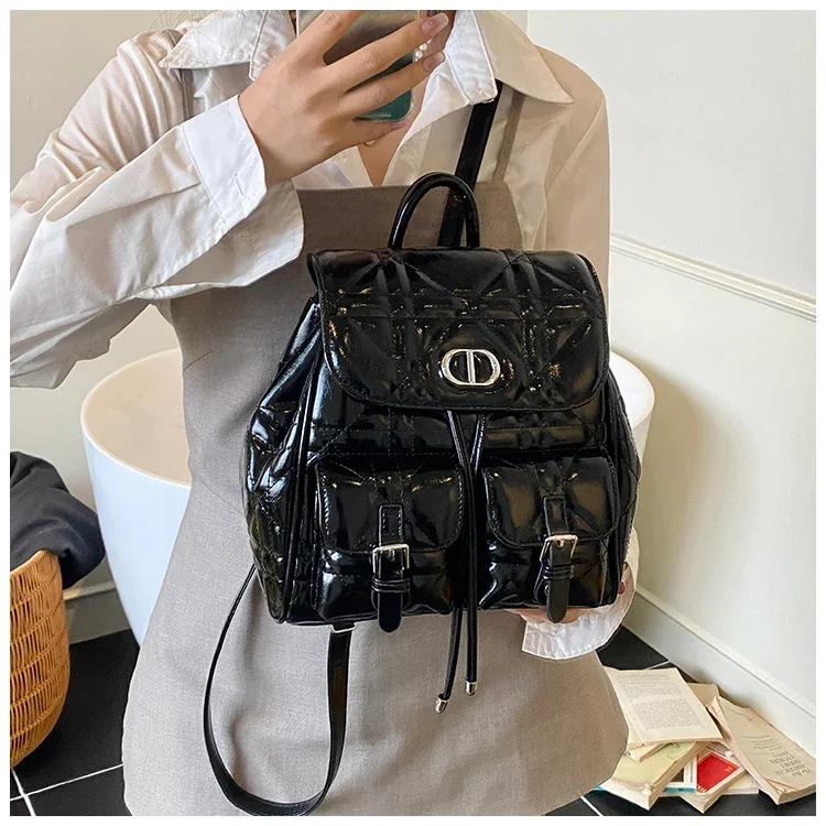 

Просторная роскошная кожаная сумка через плечо для женщин - сумка через плечо Элегантный дизайн Классическая популярная