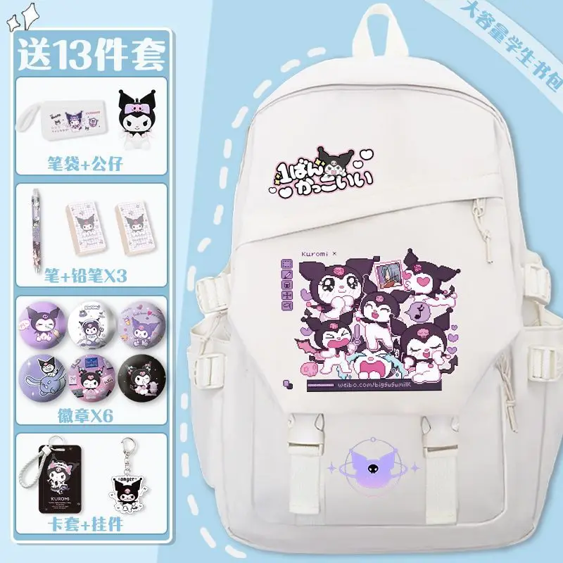 Sanrio New Clow M Student Schoolbag Large Capacity Casual and Lightweight Shoulder Pad Waterproof Stain-Resistant Backpack