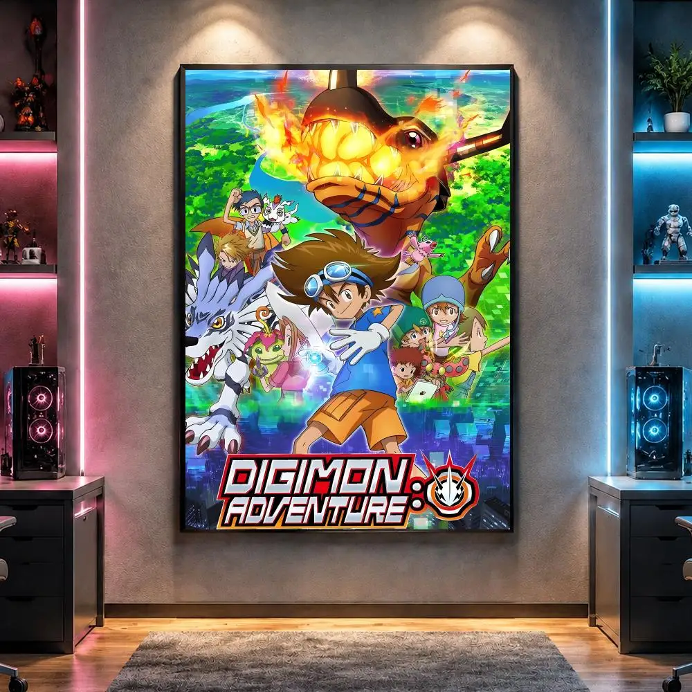 Anime D-Digimon Digital Monster Poster Wall Art Bedroom Living Room Dorm Bar Cafe Gym Studio Home Decor Gifts