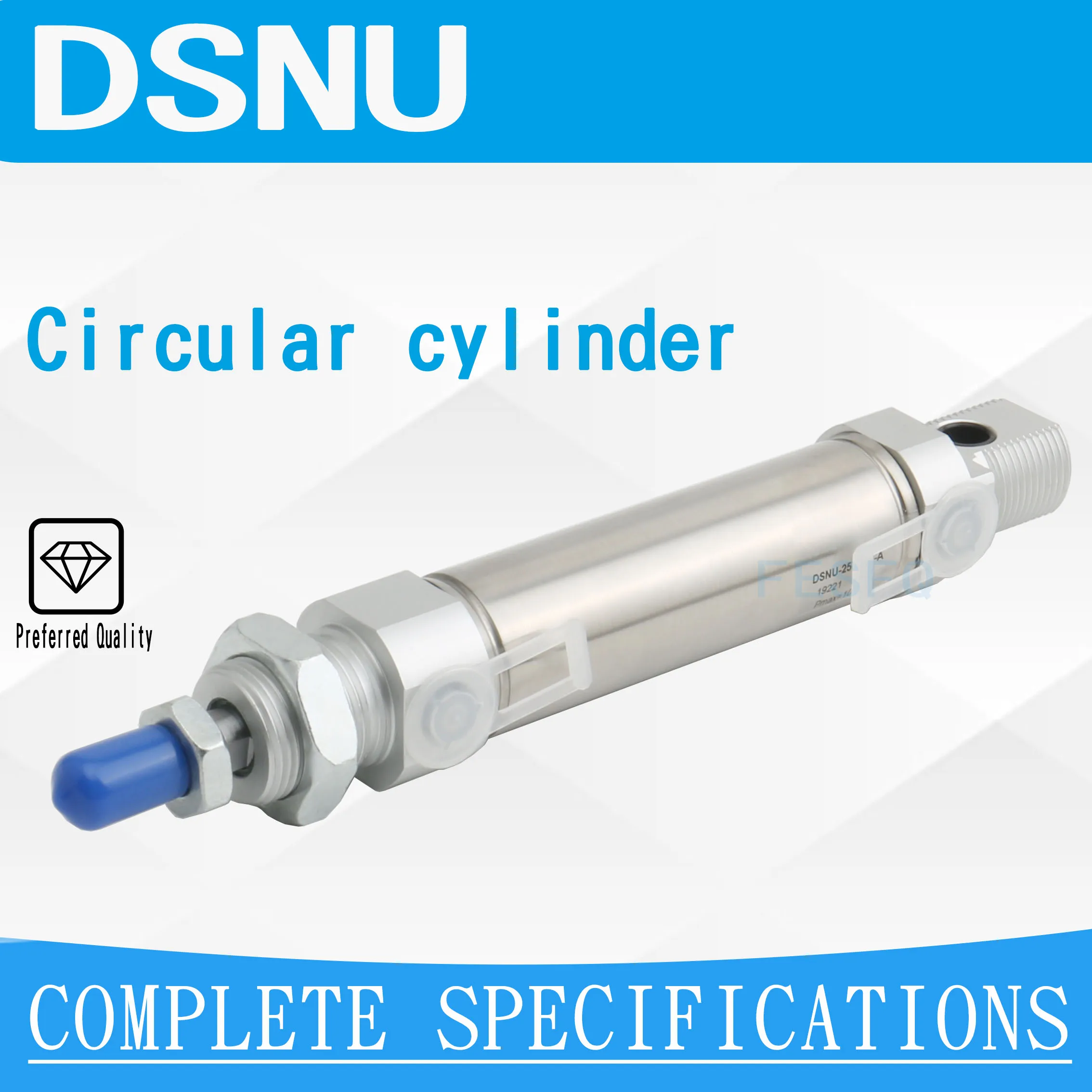 Circular cylinder DSNU-12-10-P-A DSNU-12-15-P-A DSNU-12-20-P-A DSNU-12-25-P-A DSNU-12-30-40-50-60-80-100-125-160-200-P-A