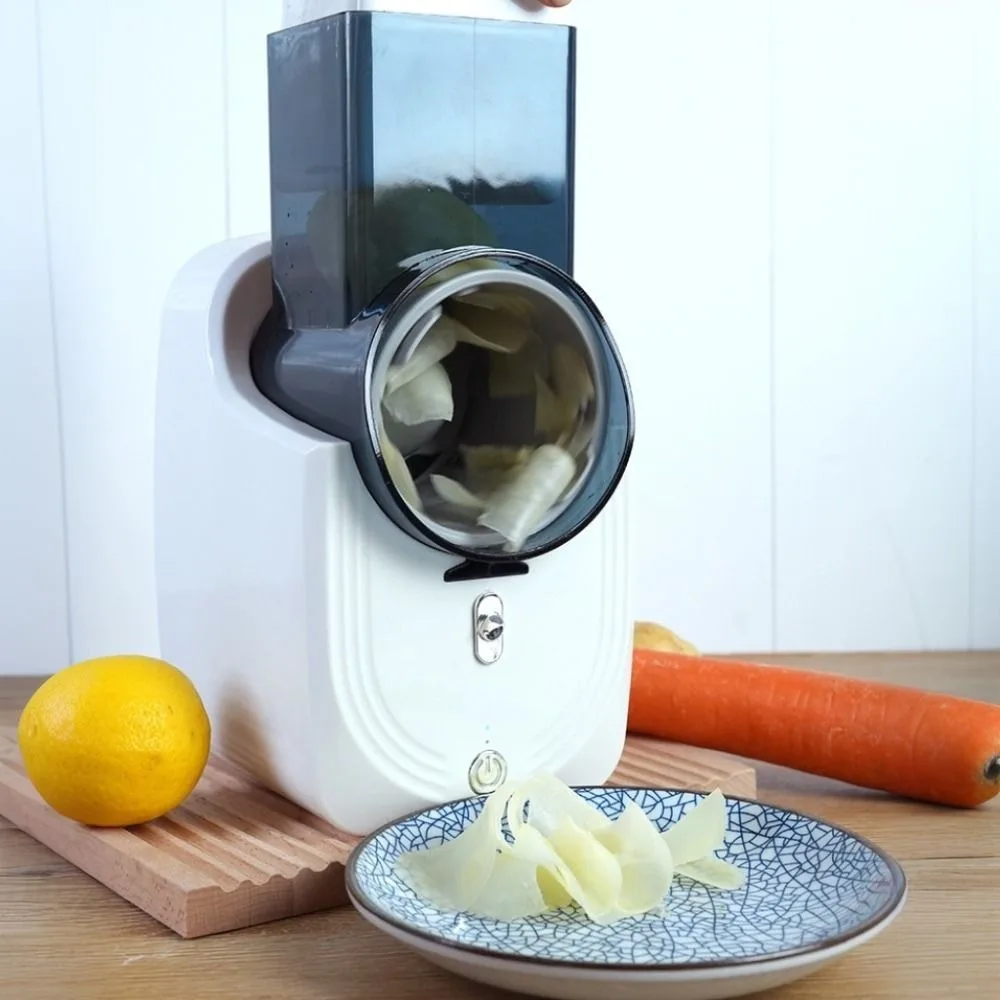 Effort-saving Electric Vegetable Cutter Long Battery Life Efficient Automatic Vegetable Shredder Detachable Vegetable Processor