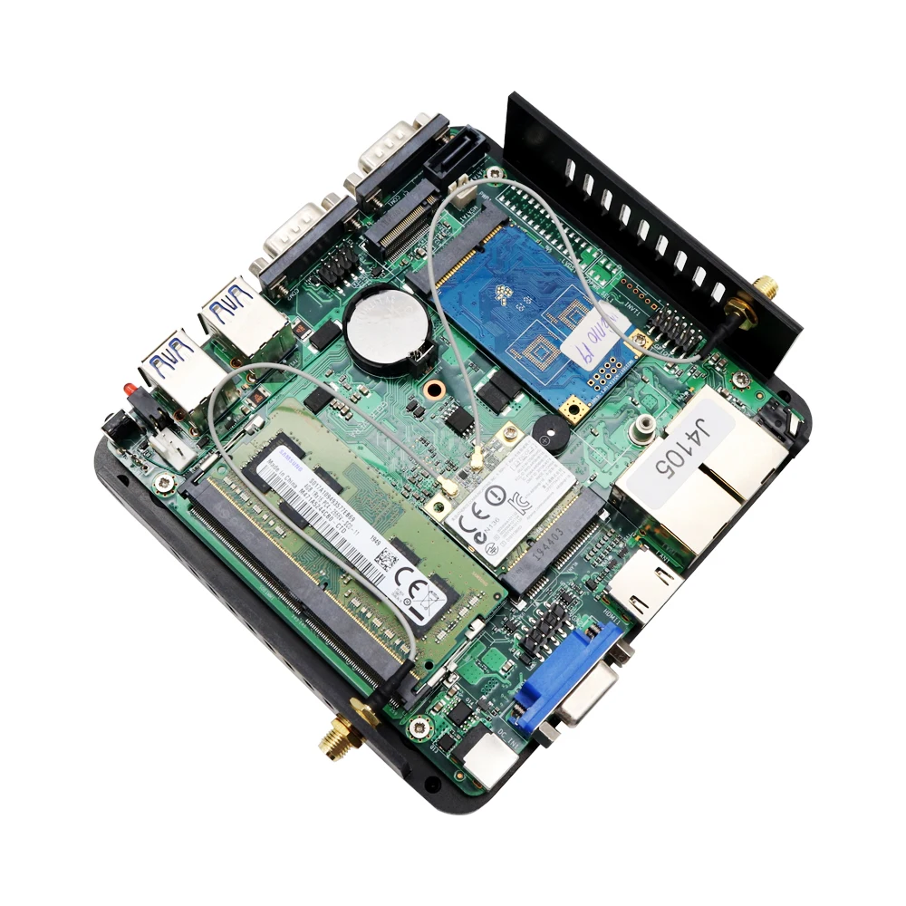 Dual LAN Dual COM M.2 NGFF SSD DDR4 RAM J4105 Wins10/Linux Barebone Mini PC مع VGA + HD 4 USBs #6