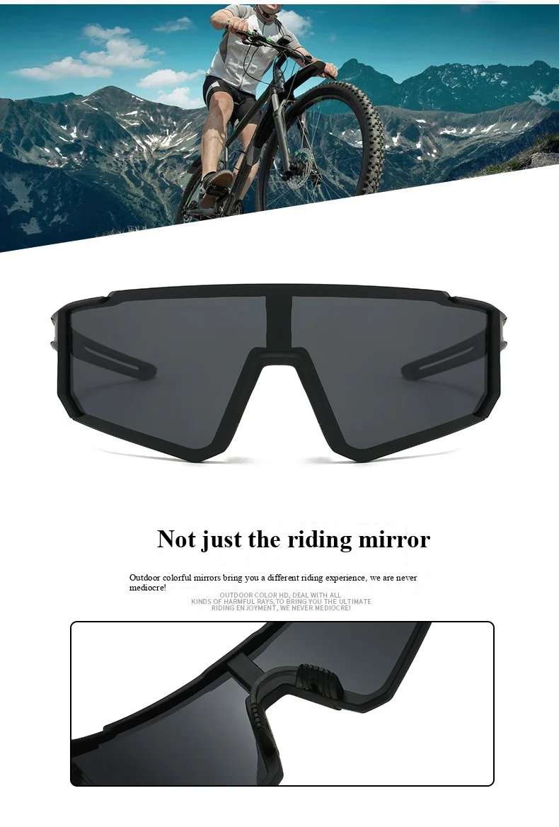 

MERIDA.New Outdoor Cycling Women's Sunglasses Polarized Integrated Windshield, European and American Men's Sports Sunglasses