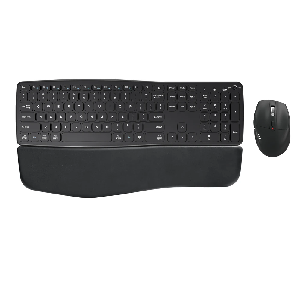 

Ergonomic Computer Keyboard Mouse Set Wireless Computer Keyboard And Mouse With Wrist Rest For Laptop PC