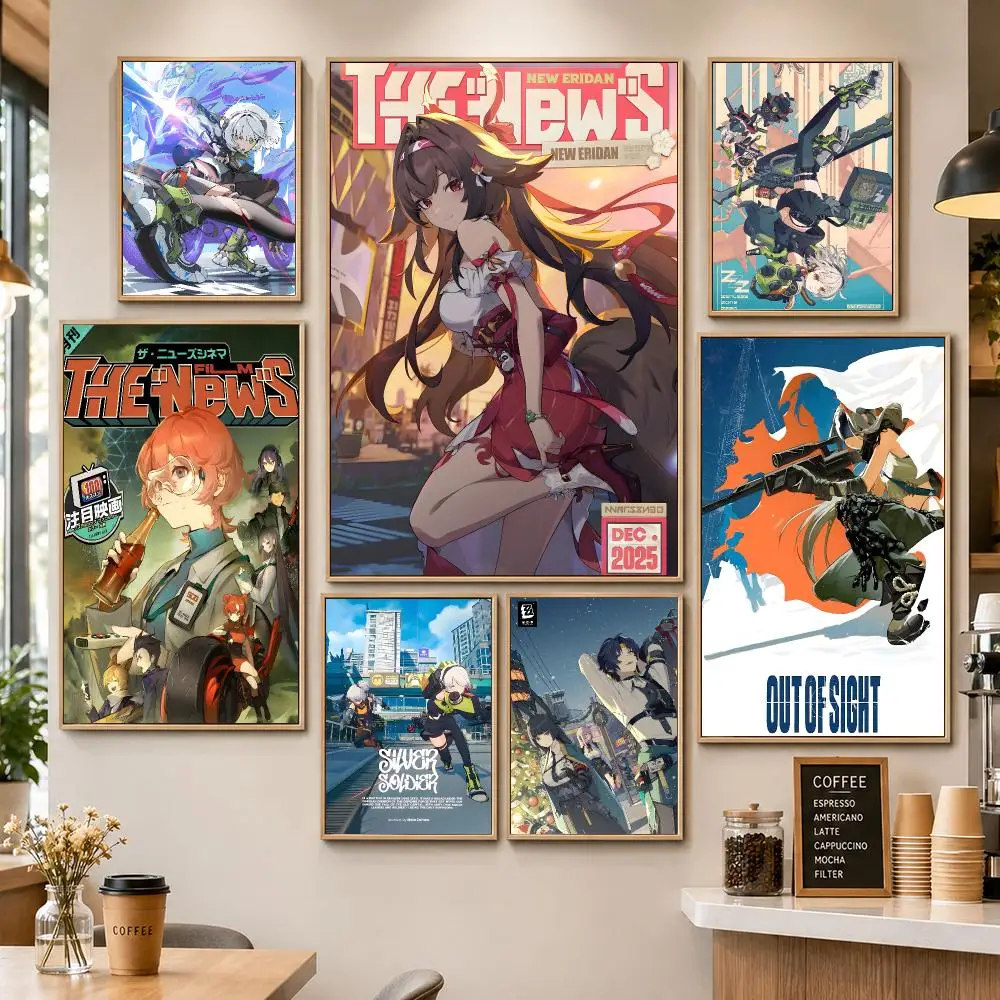 Game Zenless Zone Zero Action RPG Poster PP Decorative Poster Water-Resistant Print Apartment Dorm Office Cafe Gift