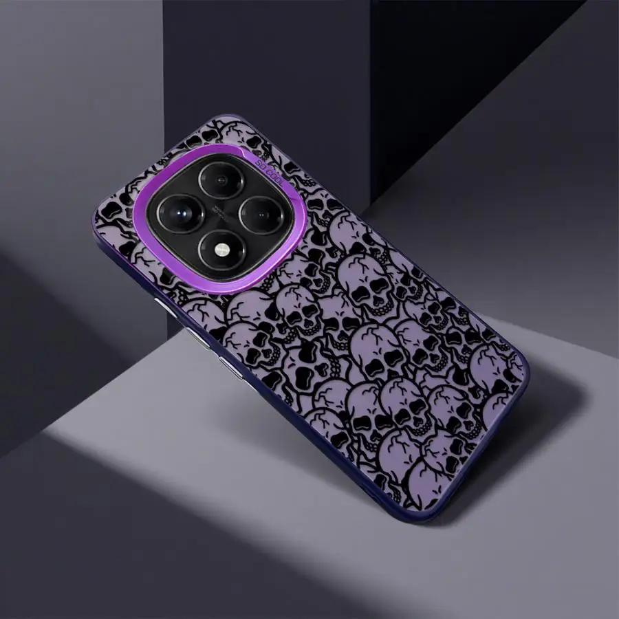 الهيكل العظمي الجمجمة عودة غطاء الهاتف القضية ل Xiaomi Poco F3 GT C51 X5 X3 Pro C50 F4 X3 NFC