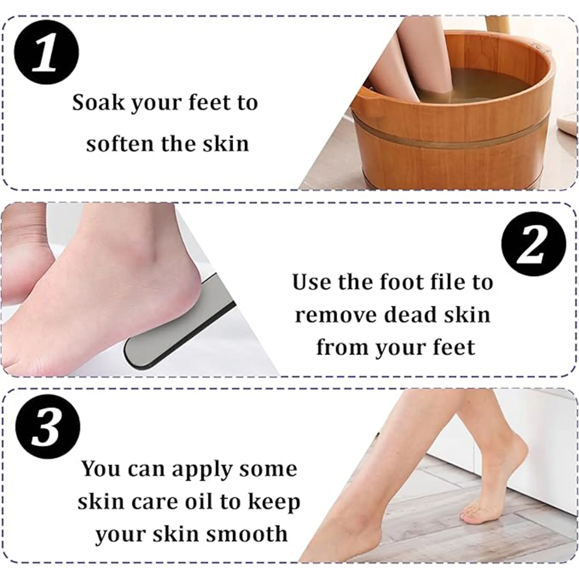 ステンレス鋼フットファイル両面フットやすりカルスリムーバープロフェッショナルペディキュアスクラバー角質リムーバーヒールスクレーパー