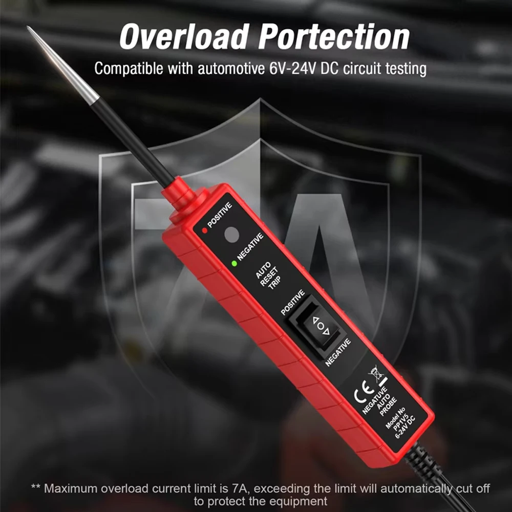 PP1V5 Automotive Electrical System Tester DC 6V-24V Car Circuit Test Pen Multifunctional Short Circuit Tester Diagnosis Tool