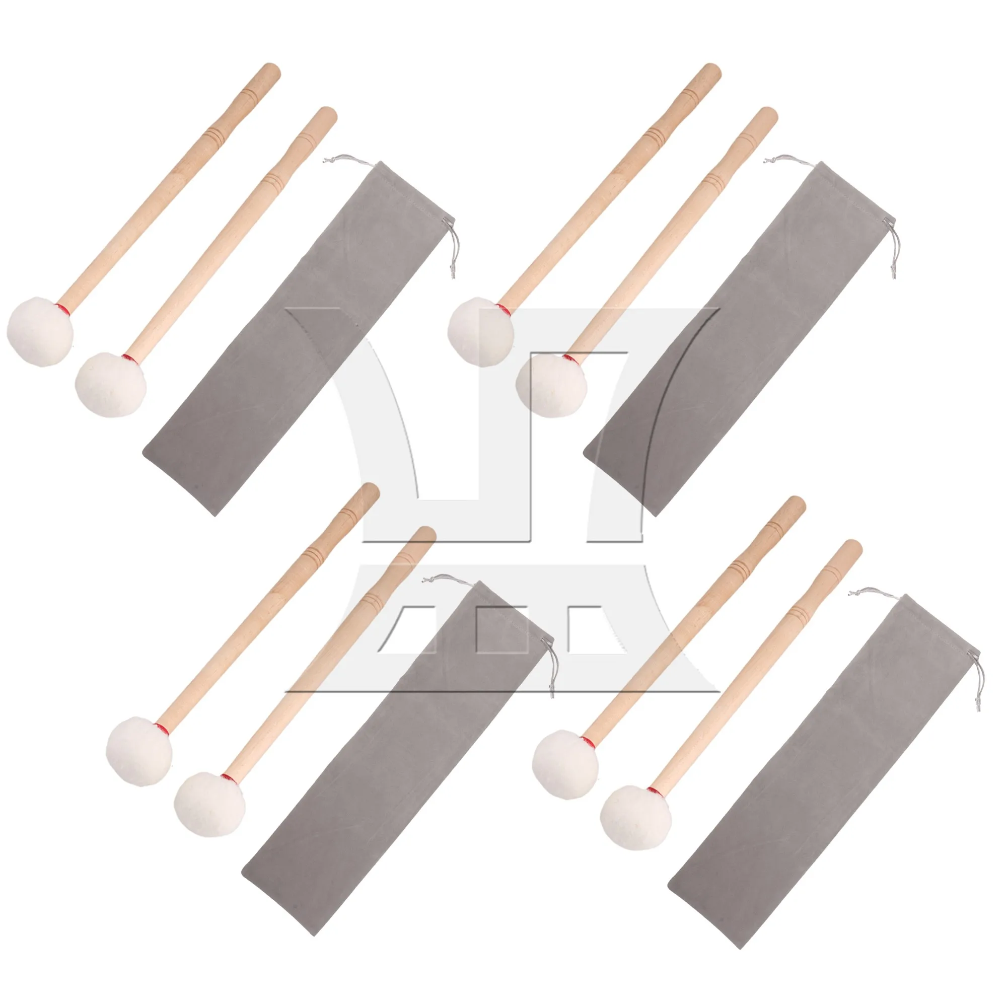 8 Pcs Felt Drum Stick 12.8 Inches L with Wooden Handle for Music Lovers