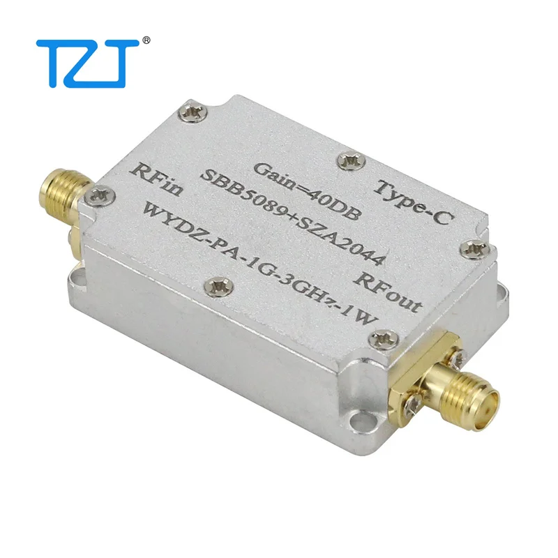 TZT SBB5089+SZA2044 One-Way Microwave Power Amplifier RF Power Amplifier Module 40DB WYDZ-PA-1G-3GHz-1W