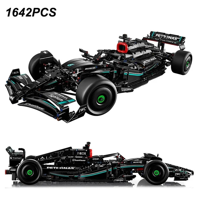 1642PCS Technical AMG F1 W14 E Performance Speed Car Building Blocks Bricks Compatible Icons 42171 Toys Gifts For Children Kids