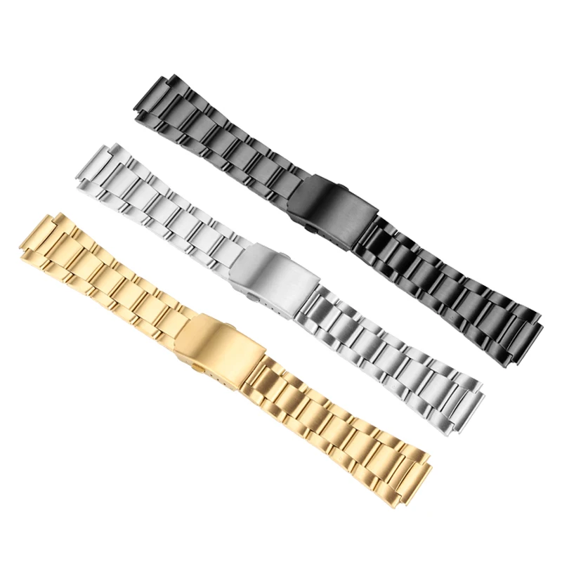 Cinturino in acciaio massiccio da 18 mm per Casio GSHOCK AE1200/AE1300/AE1500 A158/168/F91 Cinturino in acciaio inossidabile ae1200 Catena per orologi da uomo