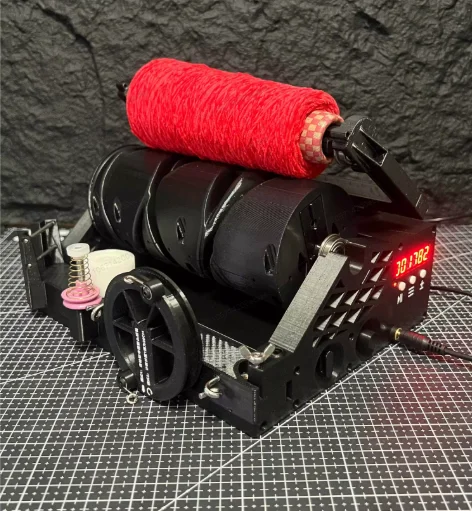 Portable Desktop Electric Yarn Rewinder Mini Yarn Winding Machine With Length Counter & Weight Detection Function