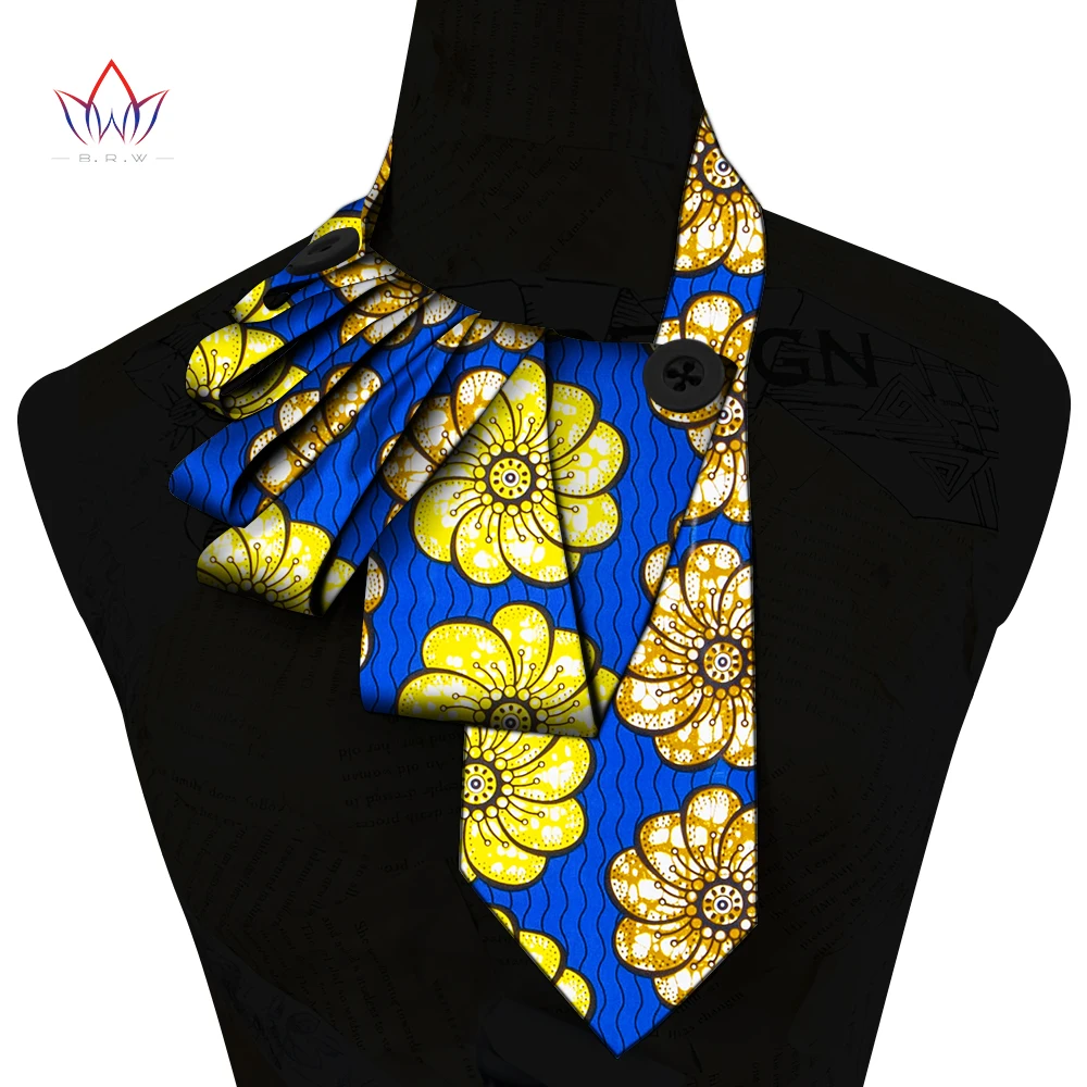 Bintarealwax New Necklace Bazin Riche African Fabric Handmade Accessories False Collar Personalized Custom Gift WYb581