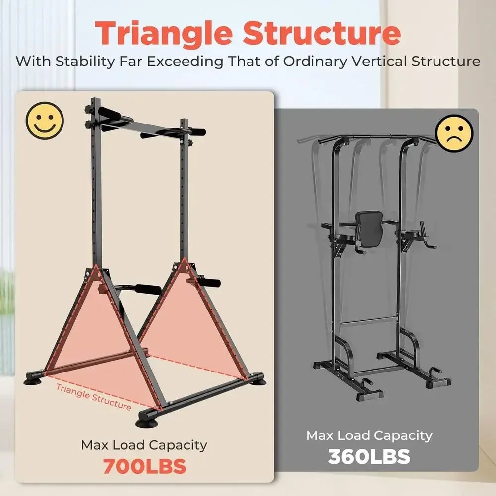 Multi-Functional Triangular Pull-Up Bar Station for Home Gym Strength Training