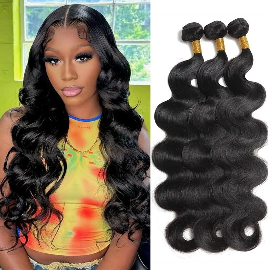 

100% Unprocessed Brazilian Virgin Hair Weave Bundles 12A Grade Remy Hair Natural Black 14-30 Inch 1/3/4 Bundles Human Hair