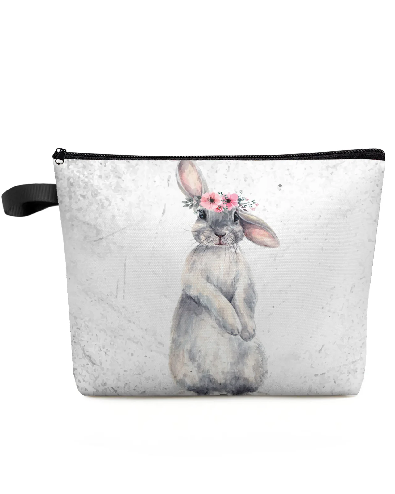 Wreaths Heads Cute Rabbits Animal Makeup Bag Pouch Travel Essentials Women Cosmetic Bags Toilet Organizer Storage Pencil Case