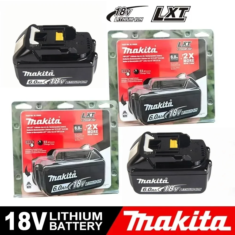 ماكيتا بطارية ليثيوم أيون أصلية قابلة لإعادة الشحن 6AH/5AH/3AH18Vbl1860BL1830BL1850BL1860b بطارية بديلة للأدوات الكهربائية