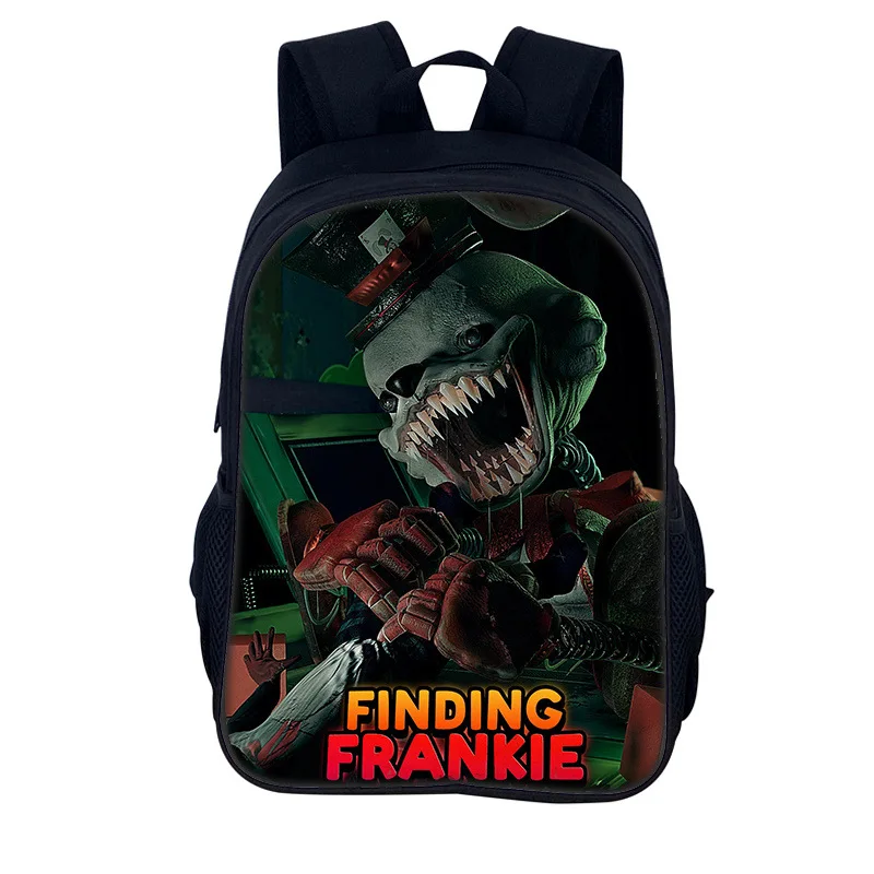 F-Finding Frankie Boys and Girls School Bag Large Capacity Cartoon Backpack Children's Bag Durable Soft Mochila Children's Gift