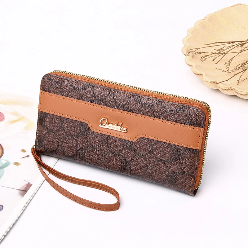 

2024 New Clutch Bag Leopard Print Women Wallets Vintage Long Wrist Purse Fashion Purse Woman Phone Bag monederos para mujer