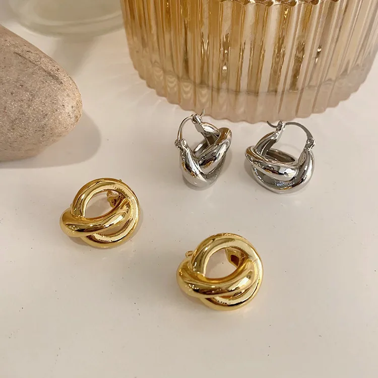 

925 Sterling Silver Smooth Surface Hoop Earrings For Women Wedding Engagement Jewelry Wholesale Jewellery Prevent Allergies