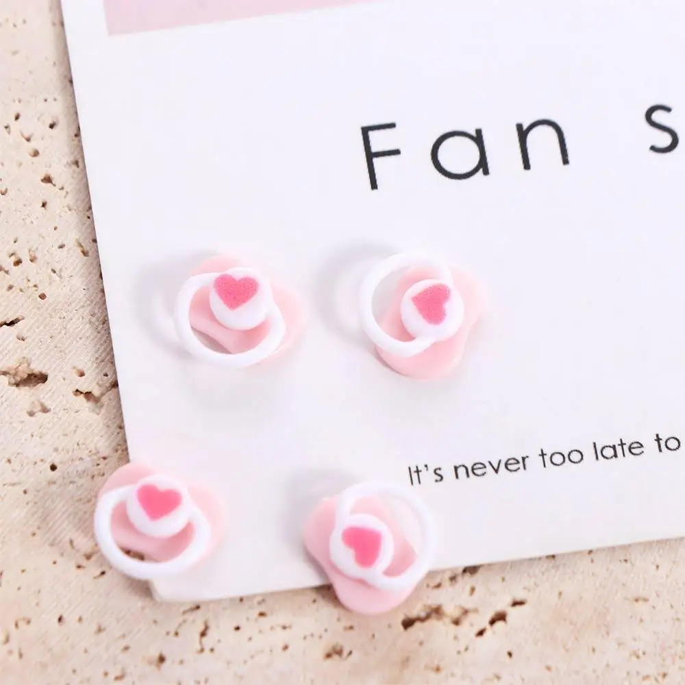 4Pcs Kawaii Pacifier Model Mini Pacifier Plastic Miniature Dummy Pacifier Pink/Blue Cute Pacifier Accessories Children