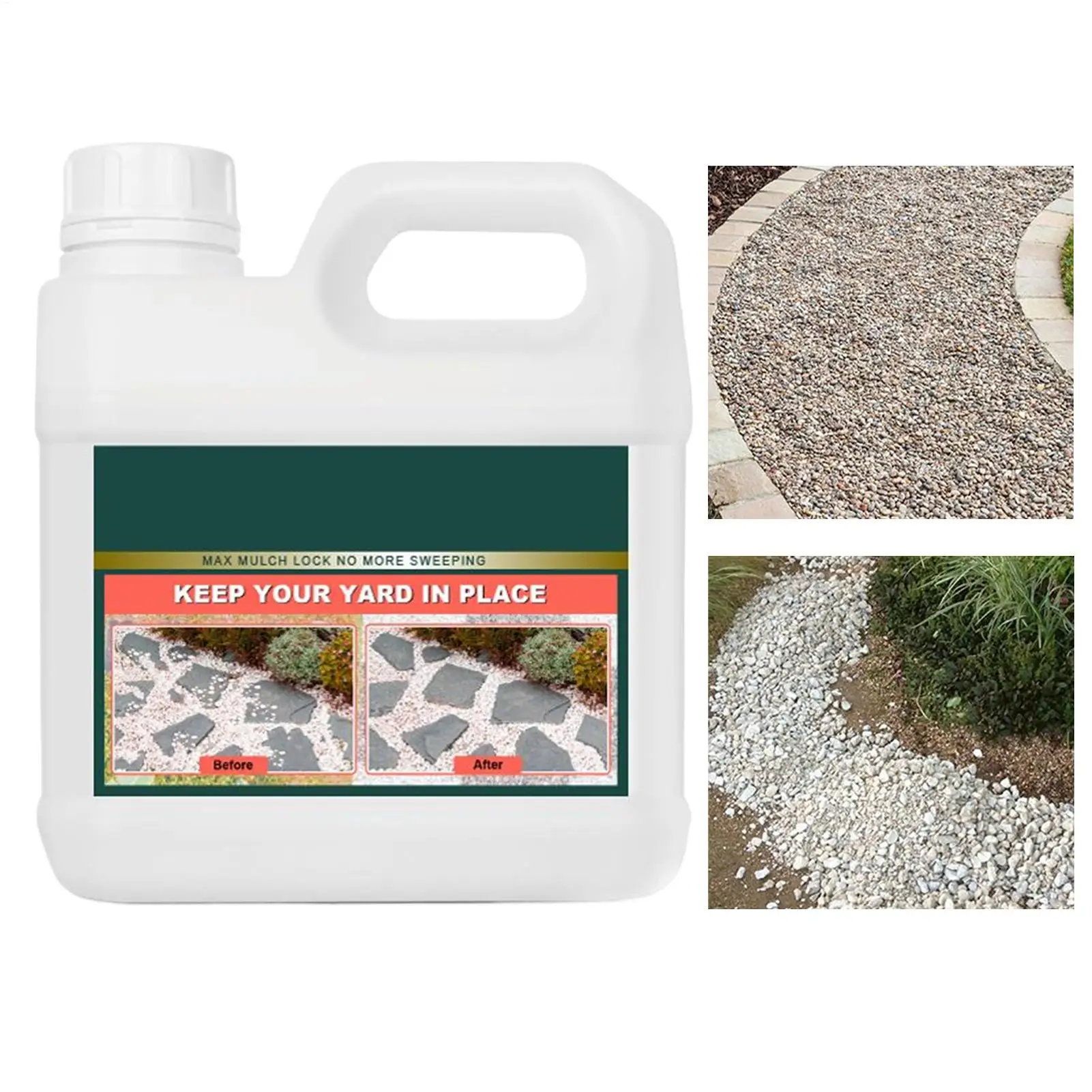Strong Rock Glue For Landscaping - Invisible Pebble Adhesive Permanent Gravel Binder For Driveway Garden Pathways Use