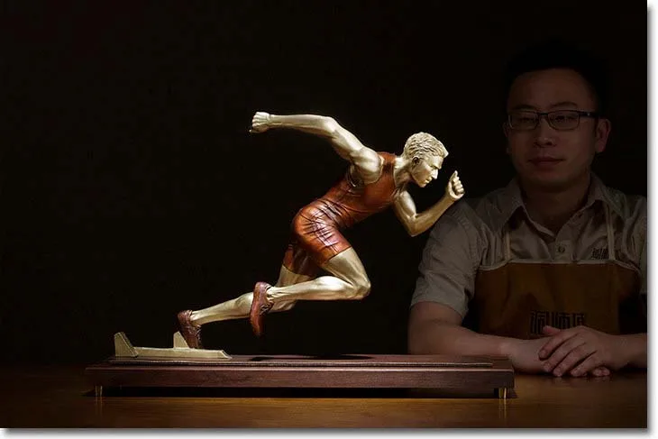 

Топ-Арт # Athletics Sports крутой Деловой Подарок «Бег к успеху» Медная скульптура ручной работы украшение для стен дома и офиса