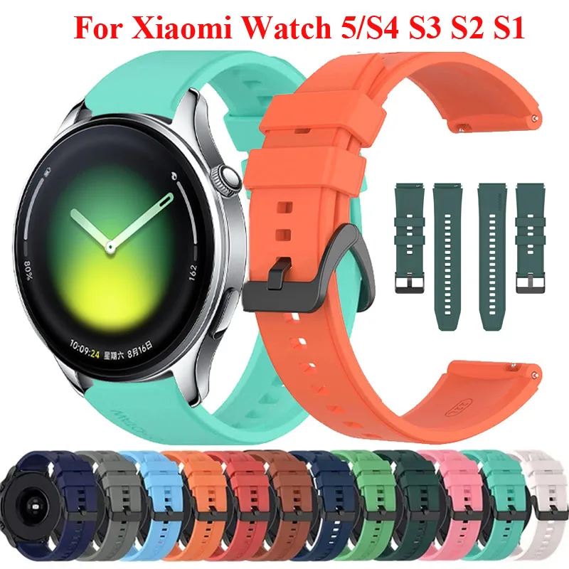 22mm atmungsaktives Silikonarmband für Xiaomi Watch 5 Sportarmband für Xiaomi Watch S4 S3 S2 S1 Pro/2 Pro/Mi Color 2 Armband Correa