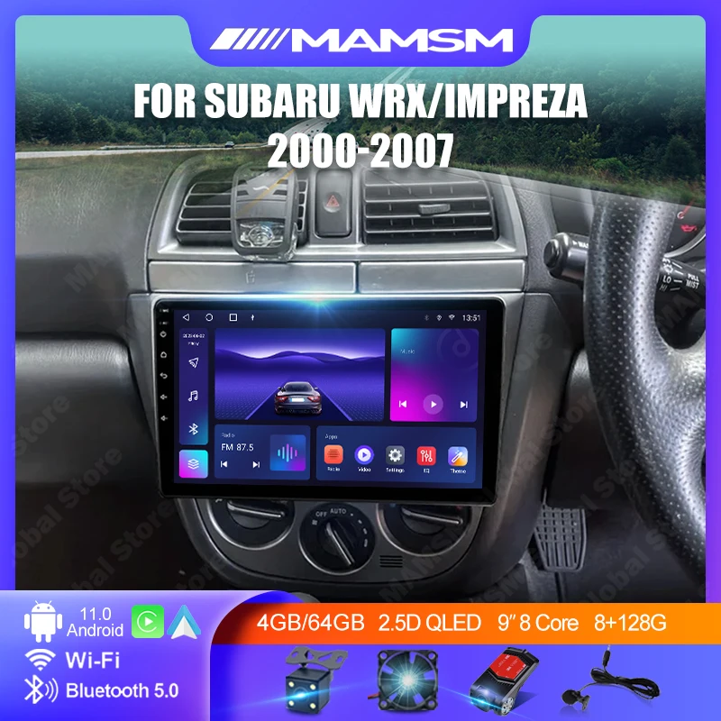 MAMSM For Subaru Impreza WRX 2000 - 2007 Car Radio Multimedia Video Player CarPlay Auto 4G Wifi GPS DSP IPS Navigation Head Unit