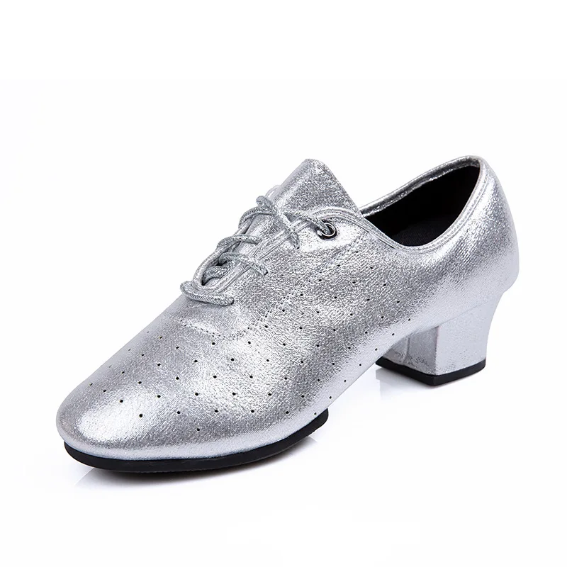 Zapatos de baile latino para mujer, calzado de tacón de cuero zapatos de Flamenco, suela suave, moderno, para baile de salón, Jazz, Tango