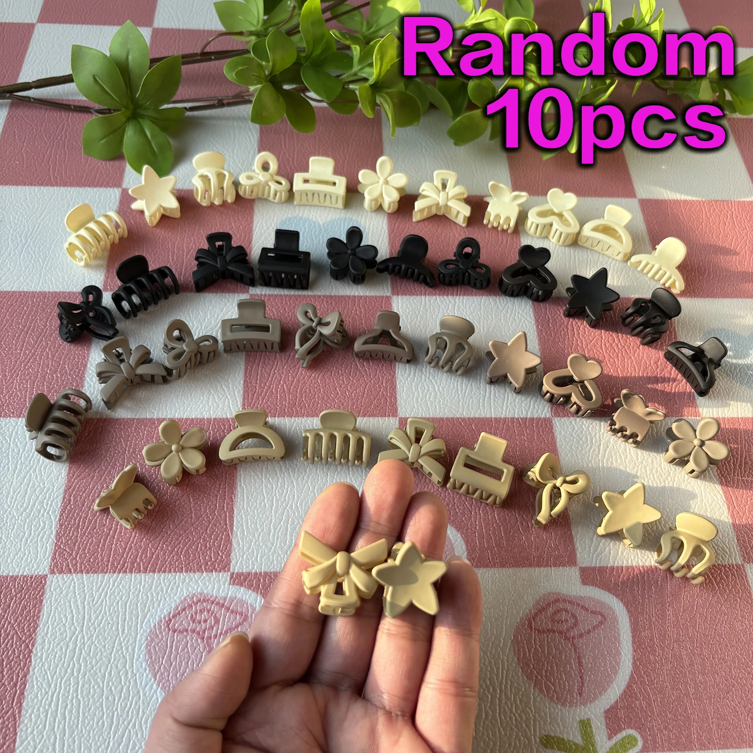 Beige Mixed Pack Small Clips for Daily Use