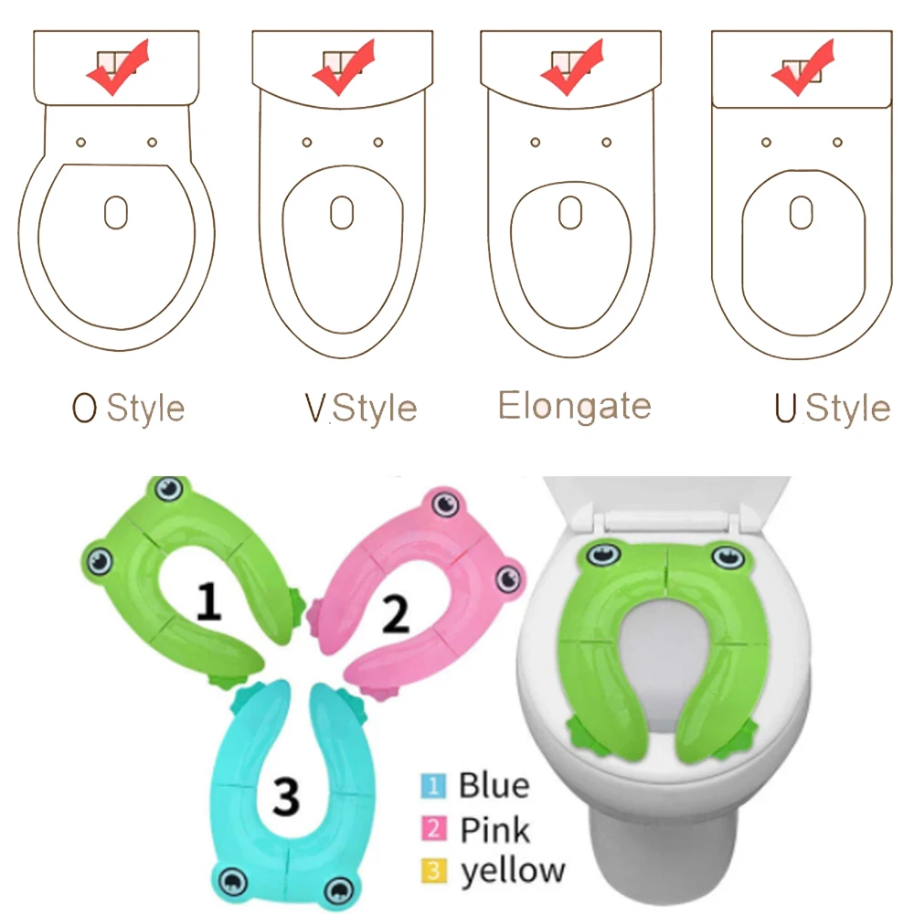 Foldable Kids Toilet Seat Cover Mat Bathroom Toilet Pad Baby Toilet Training Seat Travel Potty Children Pot Seater Accessories