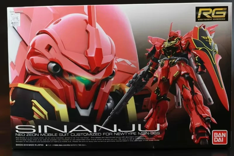 

Bandai Rg 22 1/144 Msn-06S Sinanju Sinanju Gundam пластиковая модель крутой подарок механическая фигурка воина аниме серии