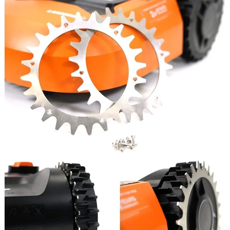 2 szt. Kolce trakcyjne ze stali nierdzewnej kompatybilne z Worx Landroid M500 M700 M800i M900 M1000 M1200i S300 S450i S500i S700i, części zamienne do kosiarek.