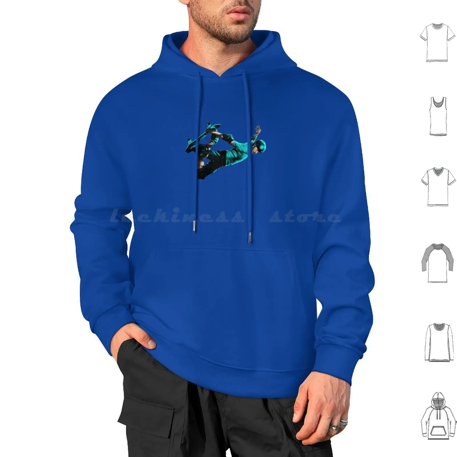 Skater Hoodie cotton Long Sleeve Tony Hawk Per Skater Game Skateboard