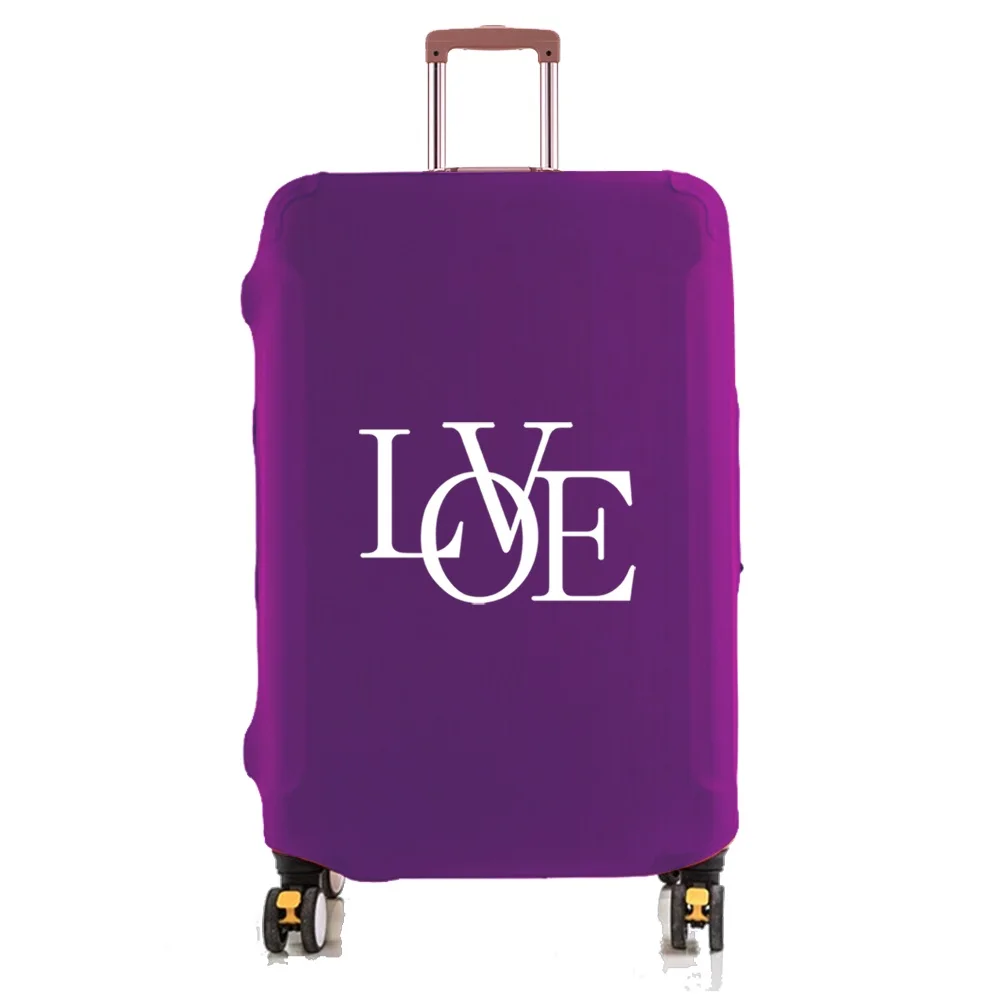 Travel Luggage Cover Trolley Protective Case Text Print Suitcase Elastic Dust Cover for 18\