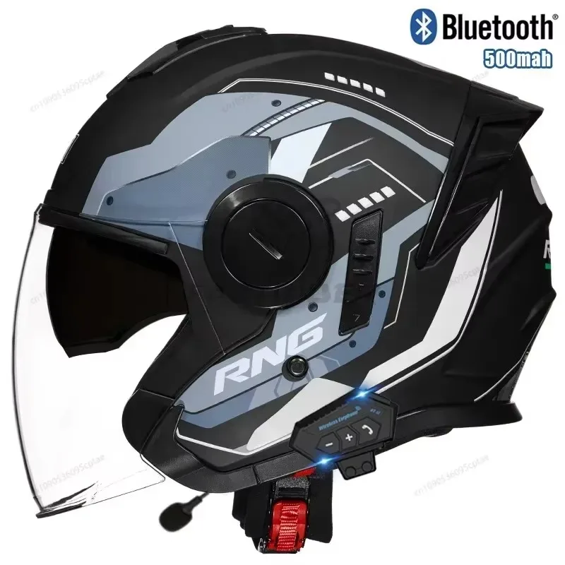 

Motorcycle Helmet Anti-Fog Dual Lens Bluetooth Helmet Certification Casco Moto Off-Road Motorcycle Helmet ABS Material