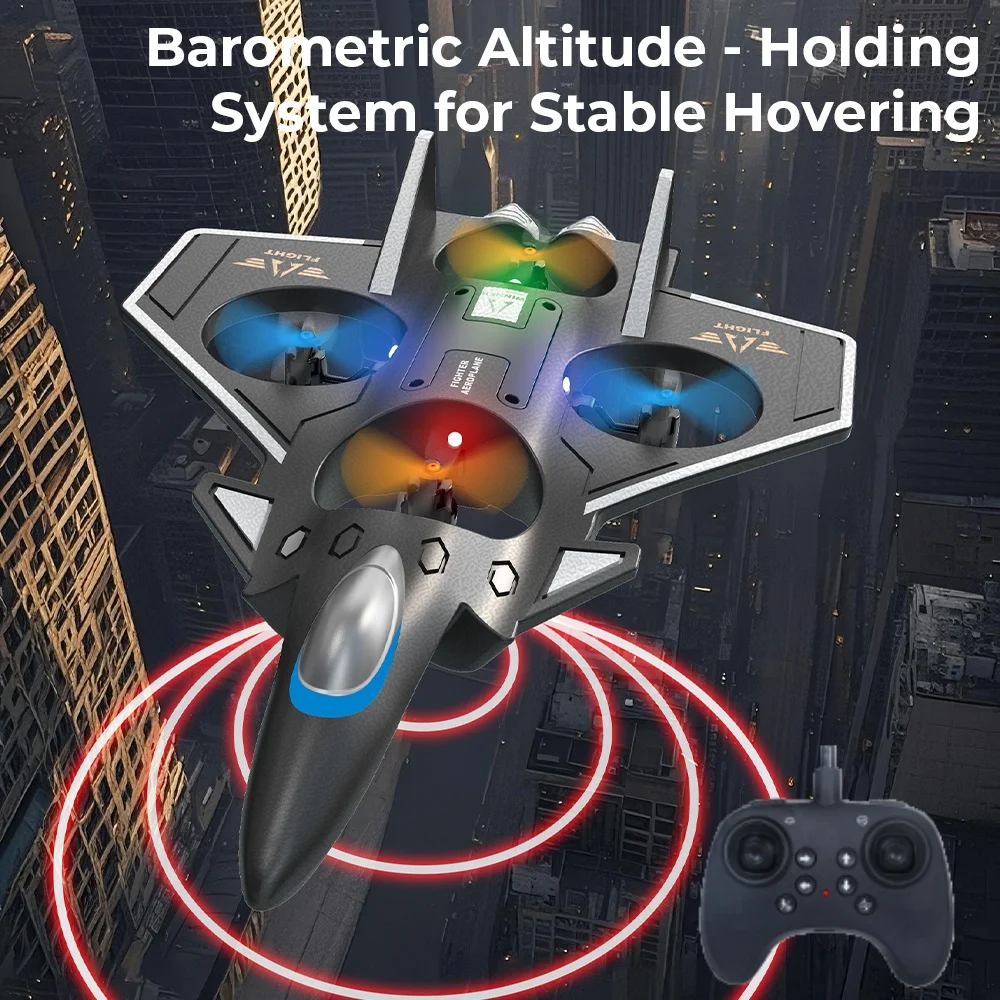 

H130 2.4G Remote Control Aircraft Fighter Glider Foam Drone Toy With Light Aerial Stunt 360° Flight Fighter Airplane Toys Gifts