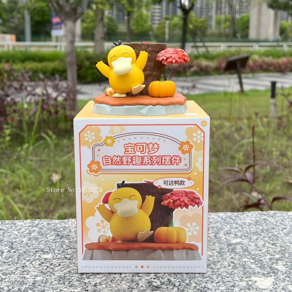 Original Pokemon Natürliche Spaß Psyduck Pikachu Eevee Mauzi Bulbasaur Slowpoke Anime Action-figuren PVC Spielzeug Kawaii Puppe Geschenk