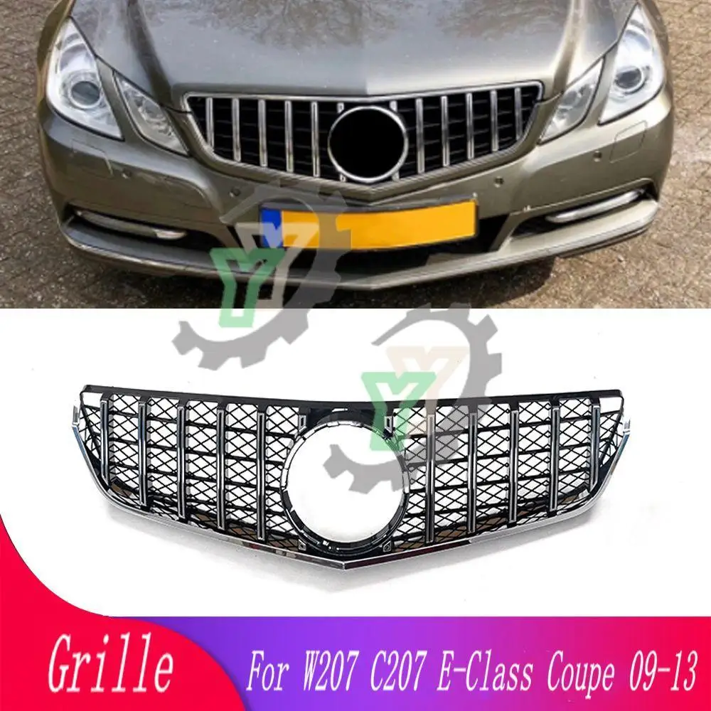 

2009-2013 W207 Mesh GT Grill C207 GT Vertical Grille For mercede E Class Coupe Facelift Front Bumper E200 E320 E350 E400 Sport