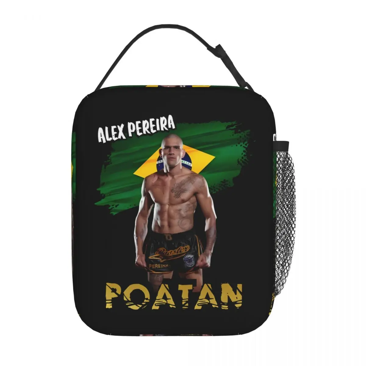 Insulated Lunch Bags Alex Pereira Poaton Brazil Boxer Merch Food Box Causal Thermal Cooler Lunch Box For Work